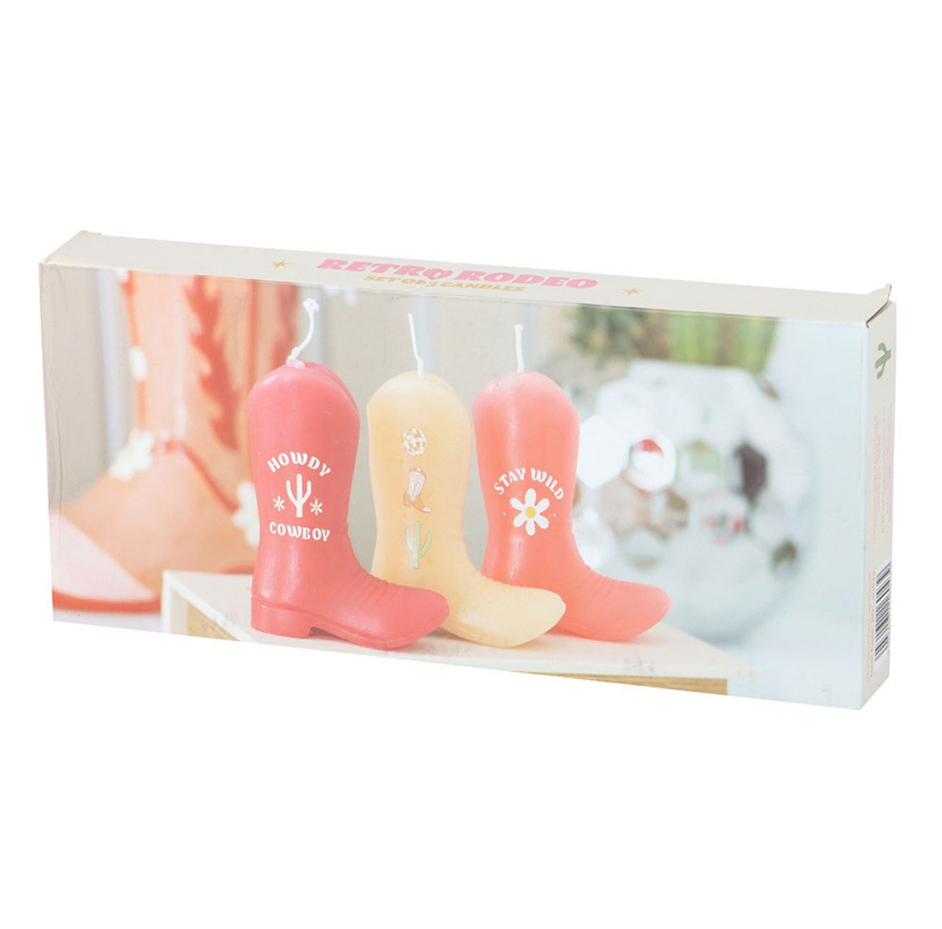 SET OF 3 COWBOY BOOT CANDLES