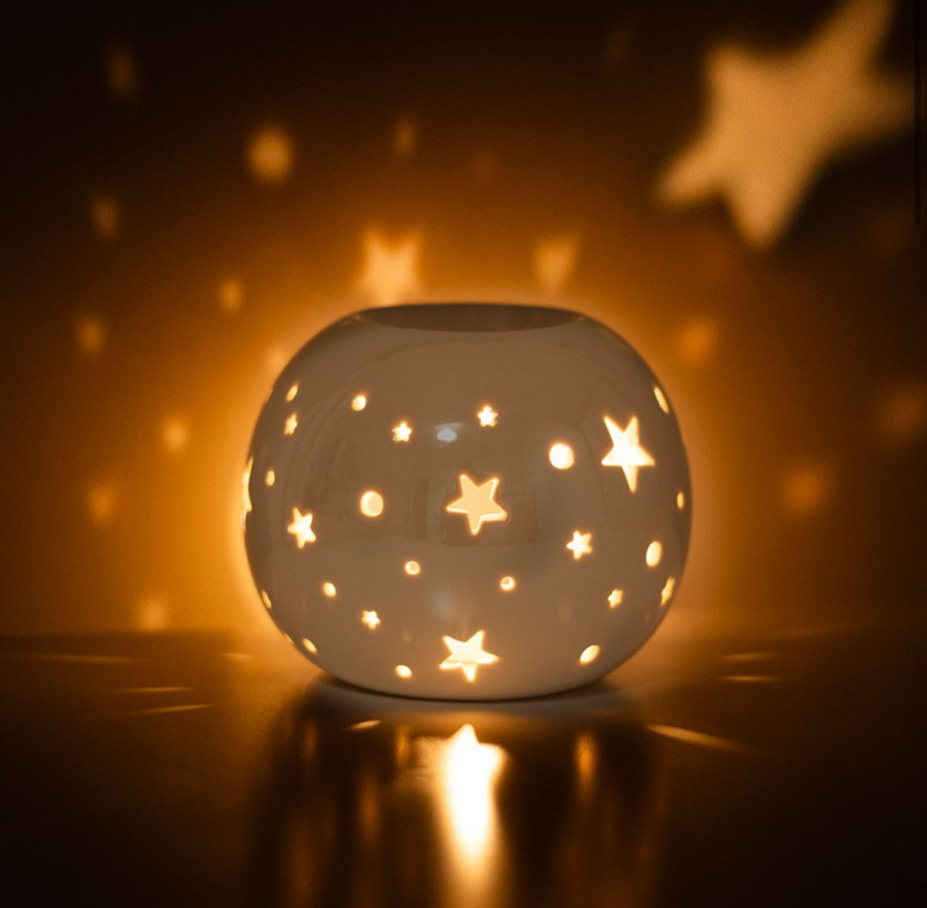 IRIDESCENT STAR OIL BURNER AND WAX WARMER