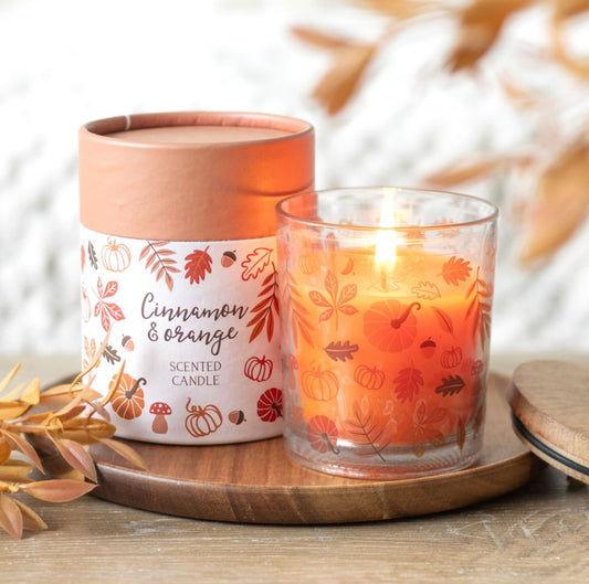 Cinnamon & Orange Autumn Leaves Candle